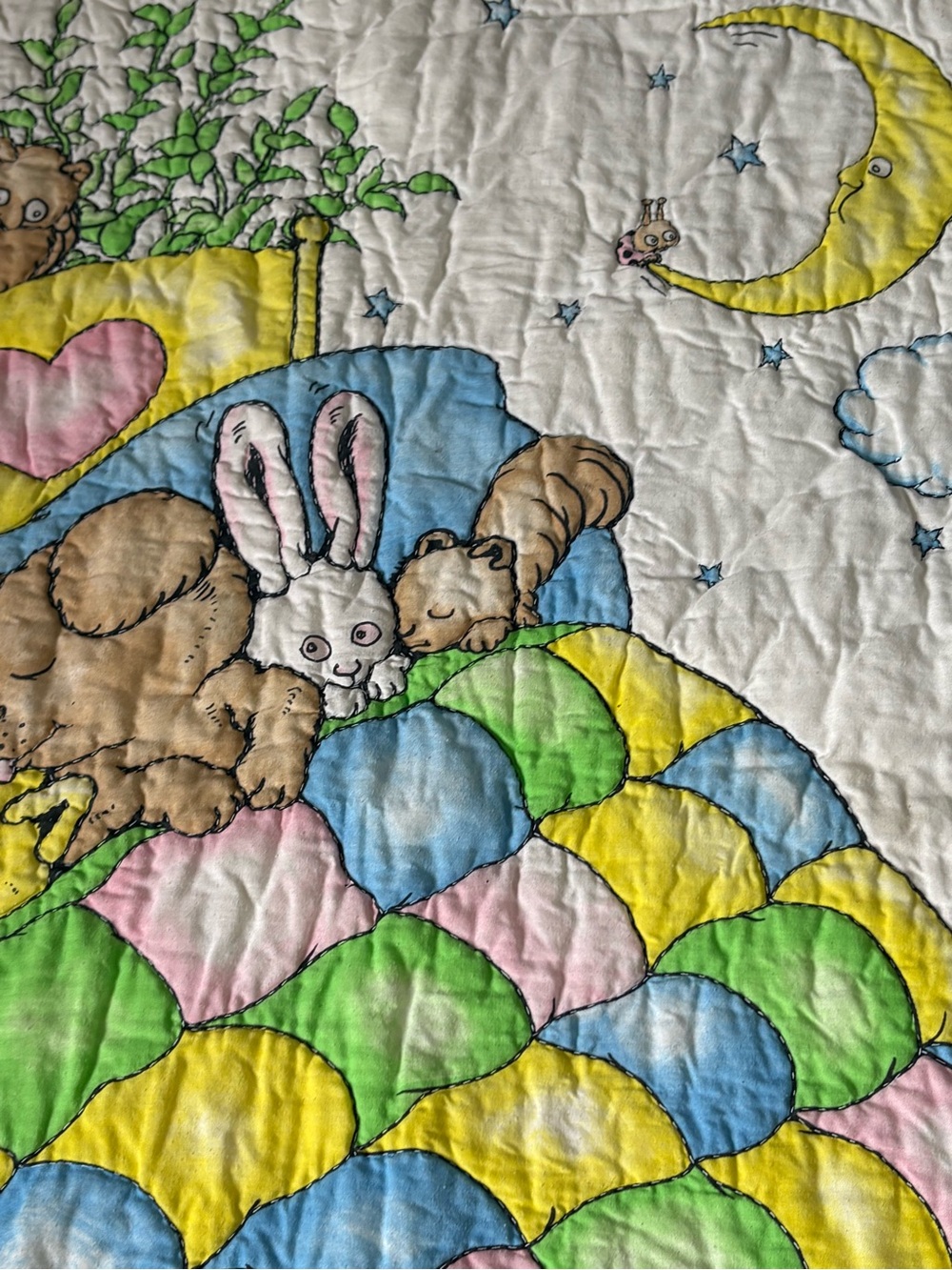 Vintage “ That’s Our Baby “ Baby Quilted Blanket Animal’s Nostalgia - Picture 12 of 12